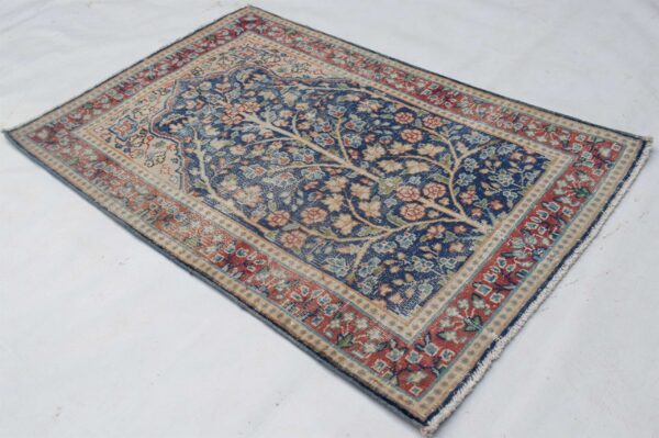 Vintage Kirman Rug SBR012 - Tree of Life Design - 1.11x2.9 - Image 4