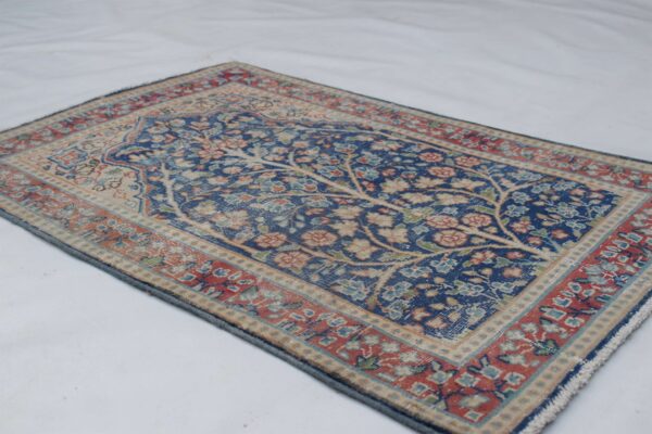 Vintage Kirman Rug SBR012 - Tree of Life Design - 1.11x2.9 - Image 11