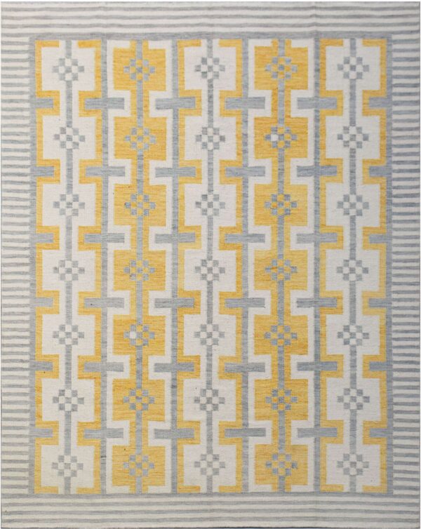 Modern Scandinavian Rug SBR017 - Geometric Cross Design - 8.3x9.10