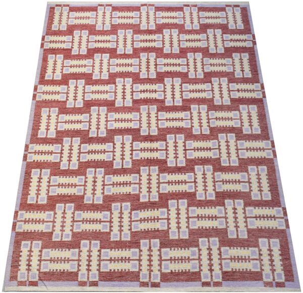 Modern Scandinavian Rug SBR018 - Interlocking Geometric Design - 9.5x11.10 - Image 4