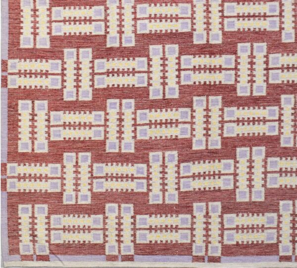 Modern Scandinavian Rug SBR018 - Interlocking Geometric Design - 9.5x11.10 - Image 6